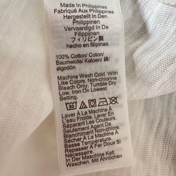 J. Crew Girlfriend Tank Top Sleeveless Crew Neck 100% Cotton White NWT Medium - Picture 8 of 10